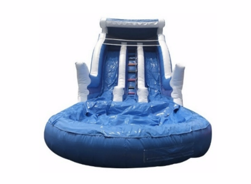 Blue Waves Inflatable Slider