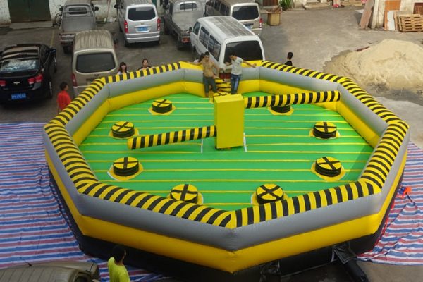 Double Inflatable Wipeout Eliminator Meltdown Extreme Game Dubai, UAE