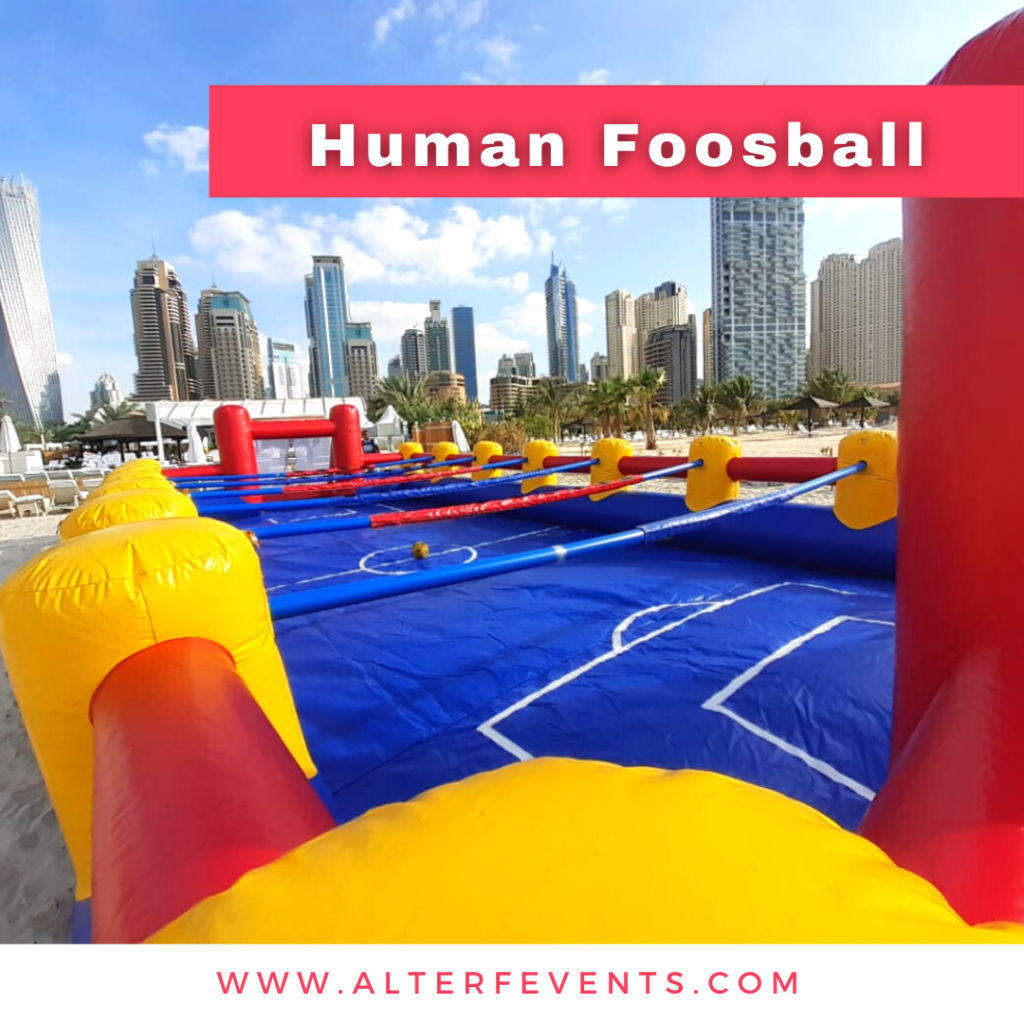 human foosball game