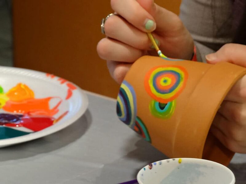 Painting Clay Pots Activity for Kids in Dubai UAE
