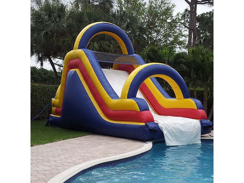 Water Slide Going Into Pool is Available For Rent