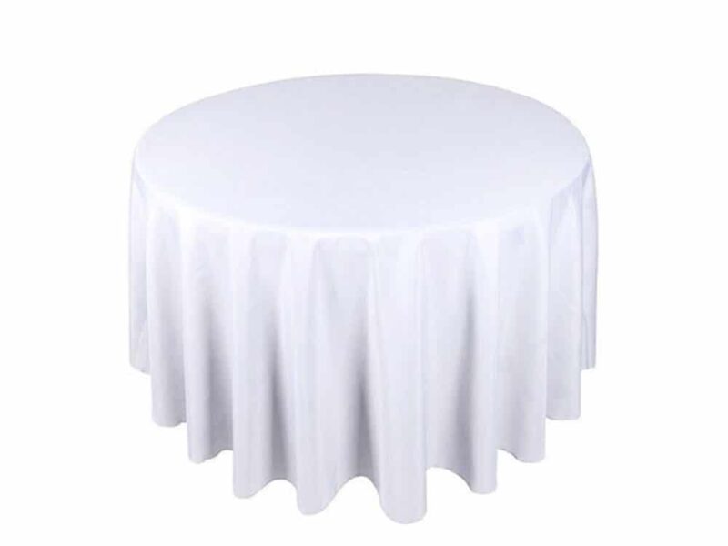 Round Table With White Cover