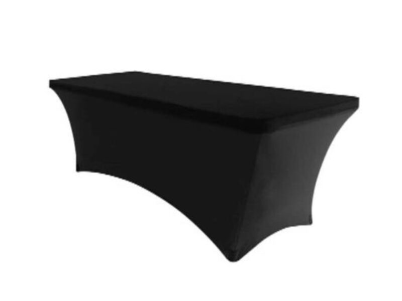 Rectangular Table With Black Stretched Cover