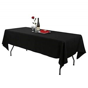 Buffet Table With Black Plain Cover