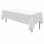 buffet table with white cover