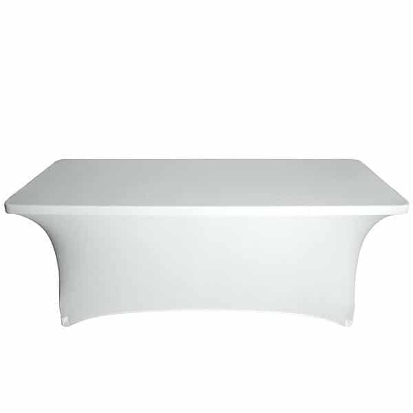 Rectangular Table With White Stretched Cover