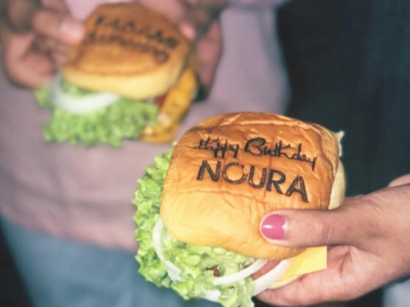 happy birthday custom burger