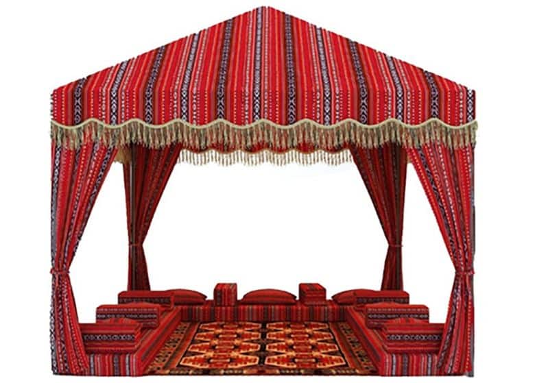 Traditional Arabic Majlis Tent Setup