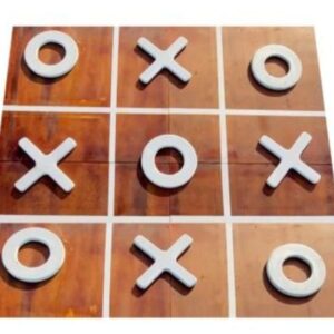 Miss Lovely XXL Tic Tac Toe gioco per interni ed esterni, in legno/partite XXO Giochi tradizionali per il giardino e la casa, giochi di feste